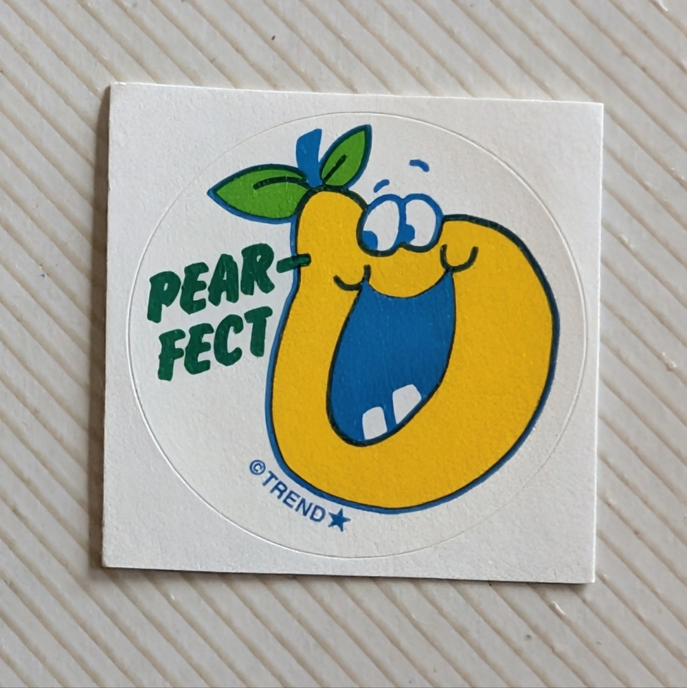 10/$25 Pear "Pear-fect" Scratch & Sniff Retro Sticker